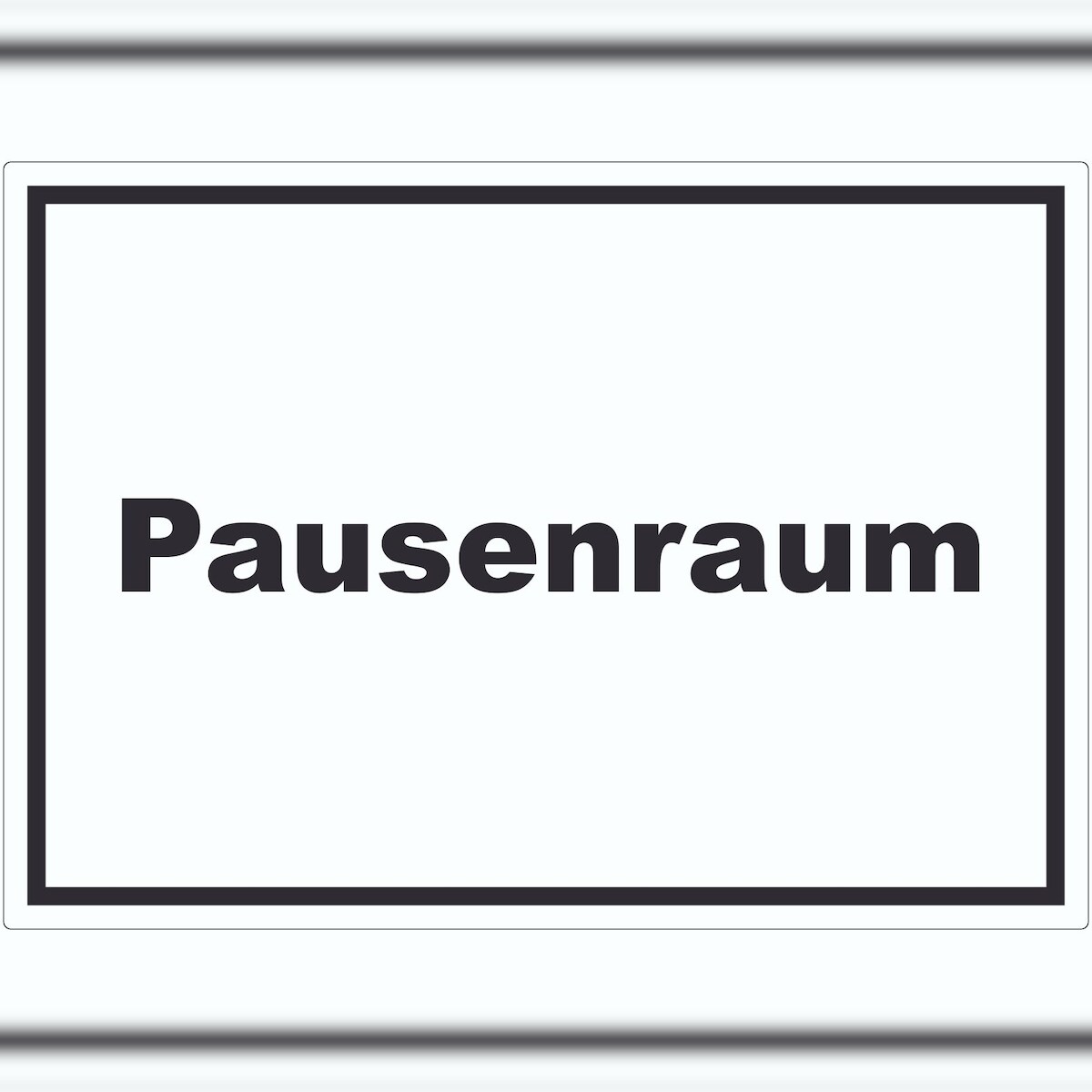 HB-Druck Pausenraum Aufkleber mit Text Pause Mittagspause waagerecht A6 (105x148mm) Image