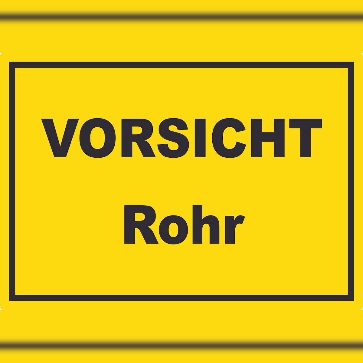 HB-Druck Vorsicht Rohr Aufkleber mit Text A9 (37x52mm) Image