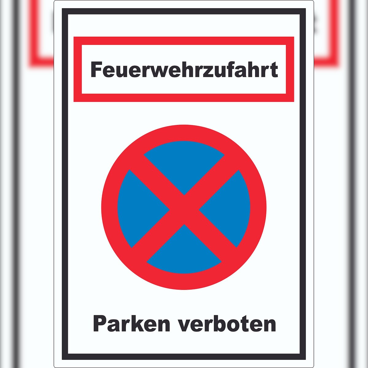 HB-Druck Feuerwehrzufahrt Parken verboten Aufkleber A0 (841x1189mm) Image