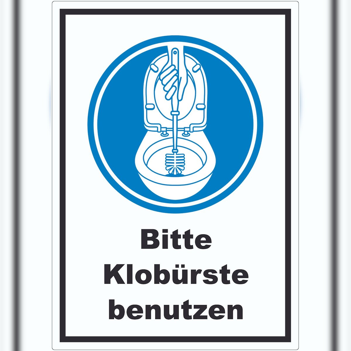 HB-Druck Bitte Klobürste benutzen Aufkleber A6 (105x148mm) Image
