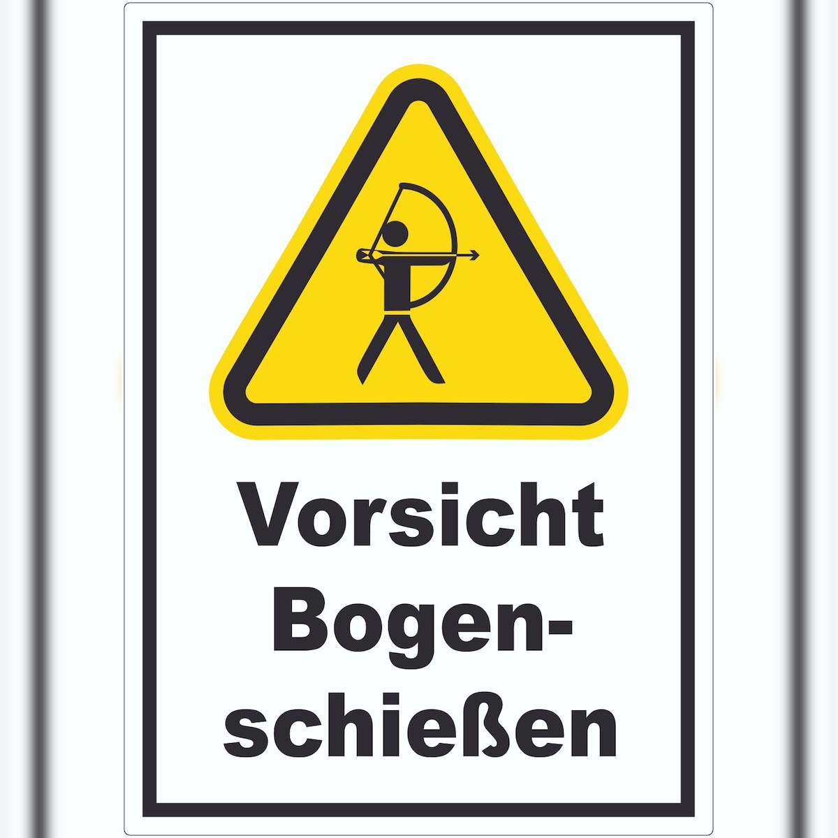 HB-Druck Vorsicht Bogenschießen Aufkleber A5 (148x210mm) Image