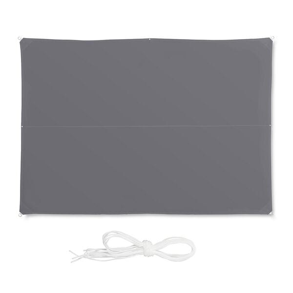 relaxdays Sonnensegel rechteckig 3 x 4 m grau