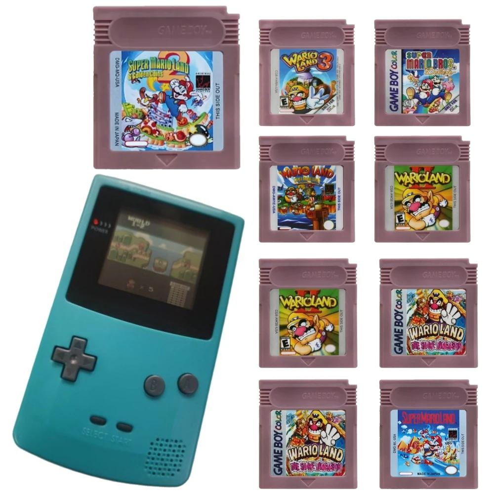 USA GBC 16 Bit Game Video Game Cartridge Console16 Bit Game Card Wario Land Donkey Kong Wario Land 2 Yoshi for GBC/GBA Mario
