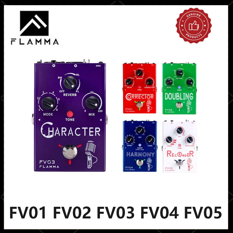 FLAMMA FV01, FV02, FV03 und FV04 Gesangseffektprozessoren werden zur Verzögerung, Reverb und Tonkorrektur von Lautsprechern und Gitarren verwendet Image