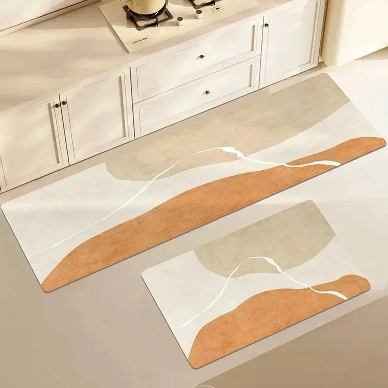 Küchenbodenmatte aus PVC, wasserdicht, Leder-Teppich, Heimdekoration, langer Teppich, ölbeständig, rutschfeste Fußmatten 주방 카펫 Alfombra Cocina Image