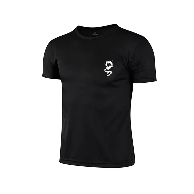 Sommer Neues Herren Einfaches Schnelltrocknendes Feuchtigkeitsableitendes Kompressions-T-Shirt Fußballtrikot Lauf- und Jogging-Sportoberteil für Fitness-Training Image