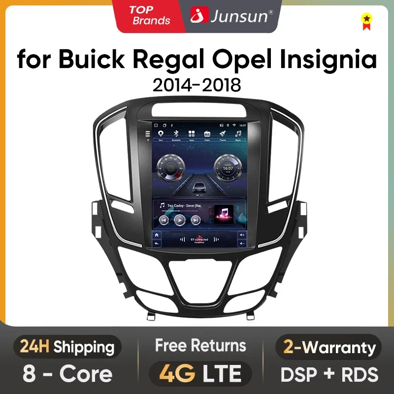 Junsun tesla style android auto kabelloses carplay autoradio für buick regal für opel insignia 2016 2018 2016-2019 4g wifi rds gps Image
