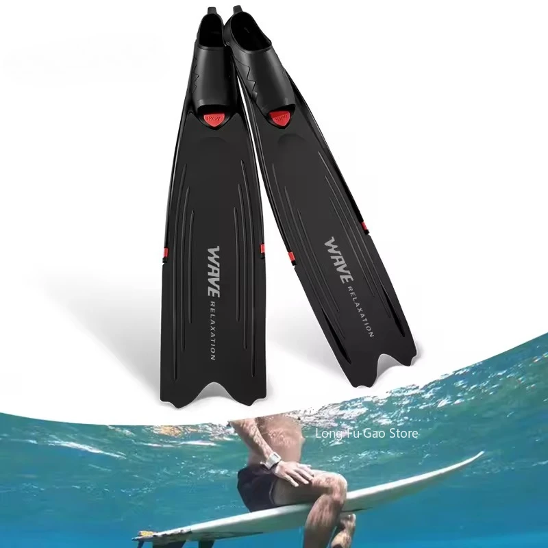 NEUE Professionelle Speerfischen Freitauchen Flossen Flossen PP TPR Scuba Anti-skid Wasser Sport Schnorchel Lange Tauchen Flosse Image