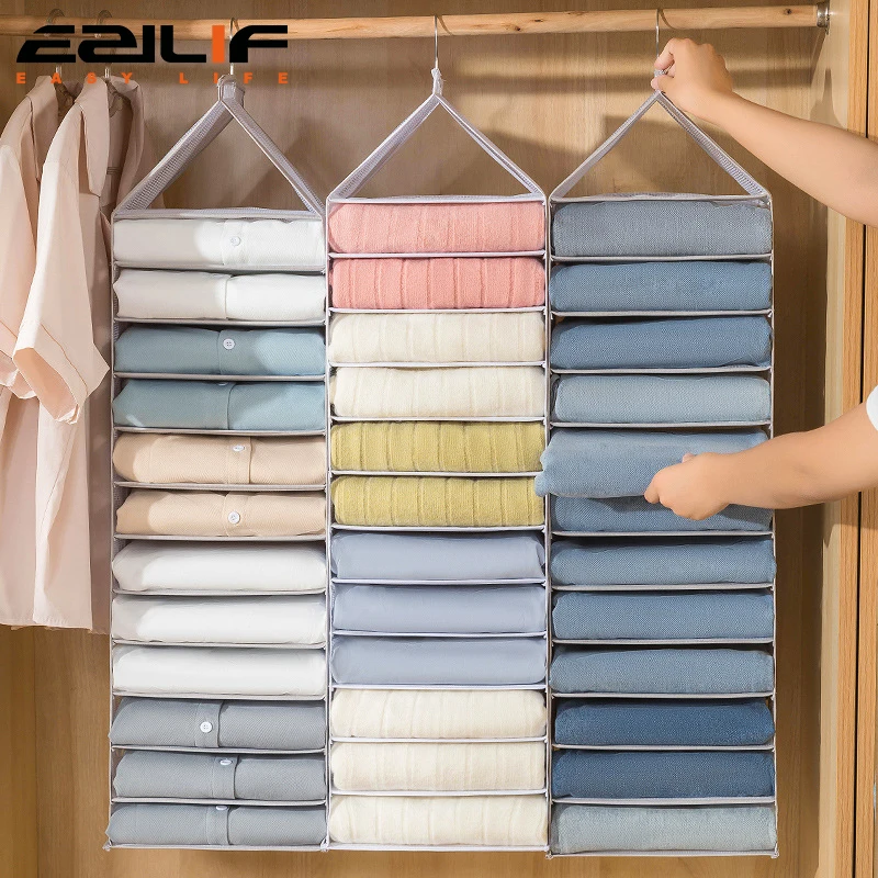 1 Stück Kleiderschrank-Hängeaufbewahrungstasche, Schrank-Organizer für Hosen, Socken, T-Shirts, Unterwäsche, Hänge-Organizer für den Kleiderschrank