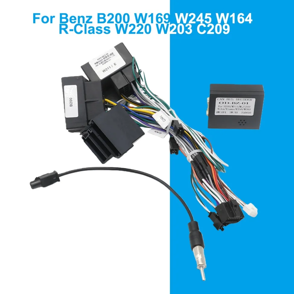 CANbus Box Adapter Decoder für Benz B200 W169 W245 W164 R-Klasse W220 W203 C209 Vito SLK mit 16Pin Power Kabelbaum Kabel Image