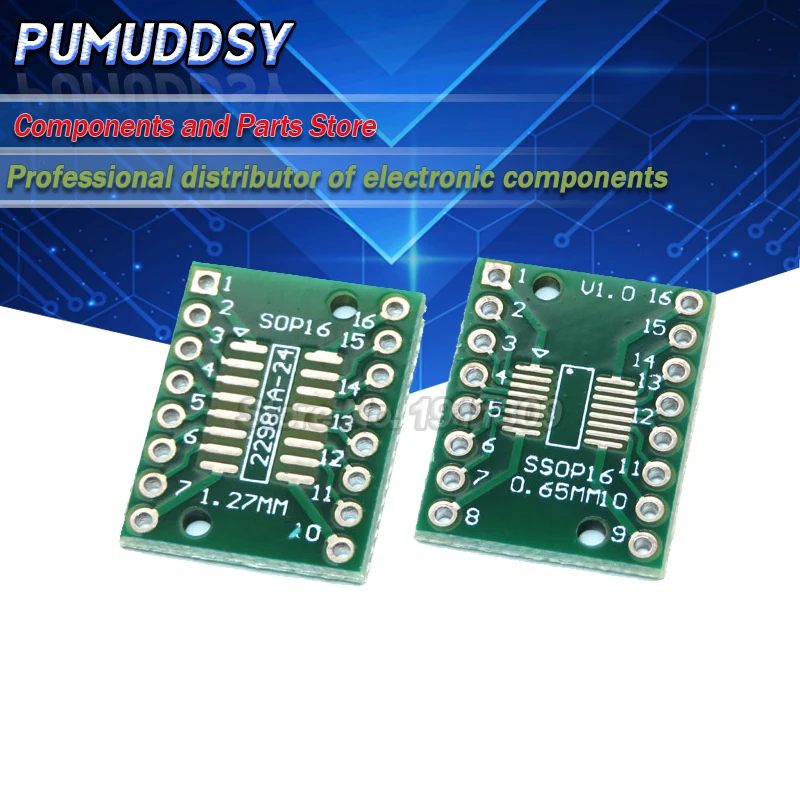 10PCS TSSOP16 SSOP16 SOP16 zu DIP16 Transfer Board DIP Pin Board Pitch Adapter Image