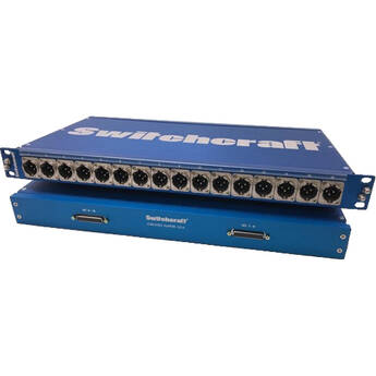 Switchcraft 16 3-Pin XLR to 2 D-Sub 25-Pin Audio Patch Panel PT16MX2DB25