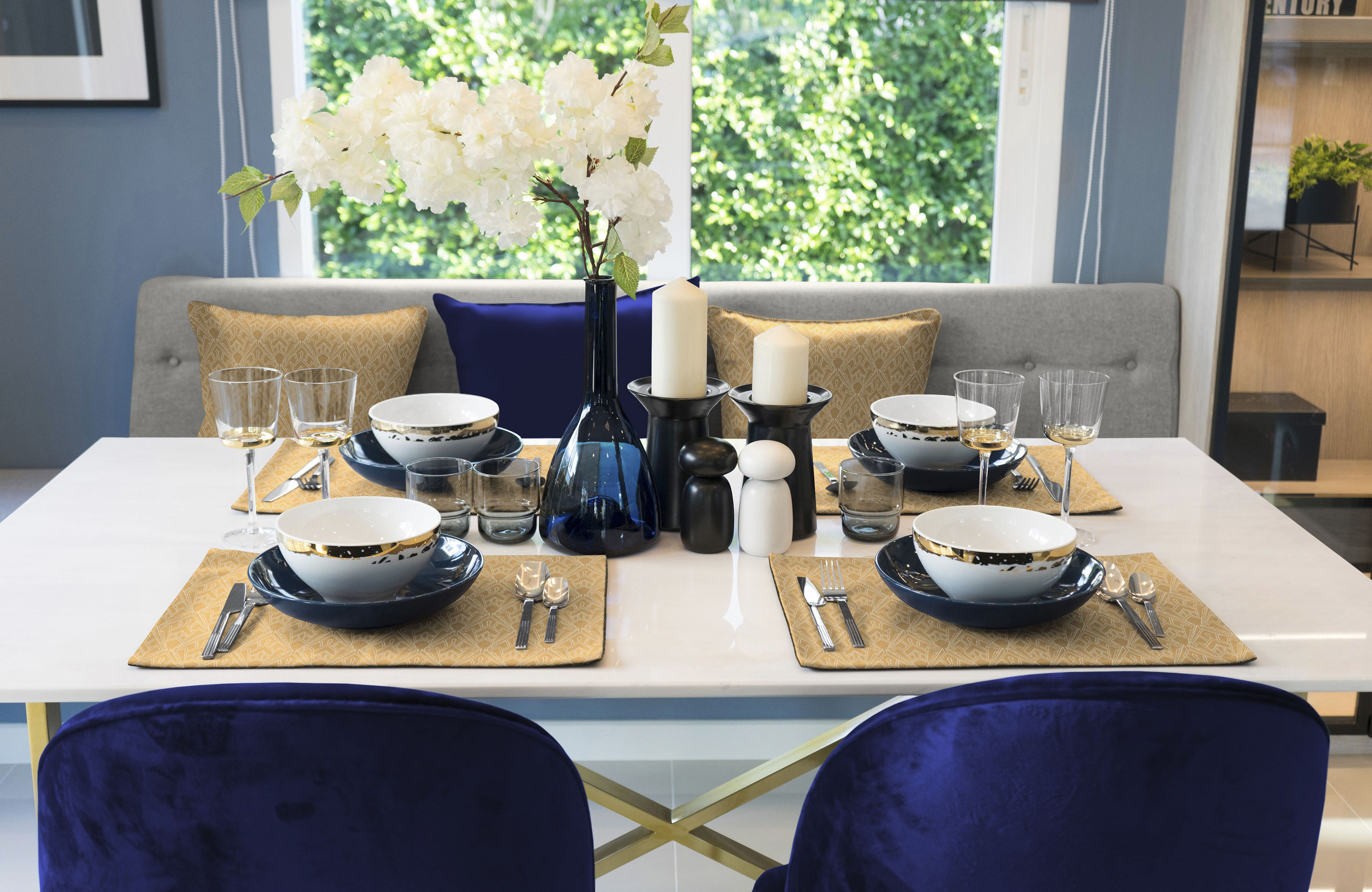 Platzset ADAM "Urban Cactus" Gr. 1, gelb (curry), B:40cm L:50cm, Obermaterial: 100% Baumwolle, Platzsets, GOTS organic,zertifiziert durch CERES 0242 Image