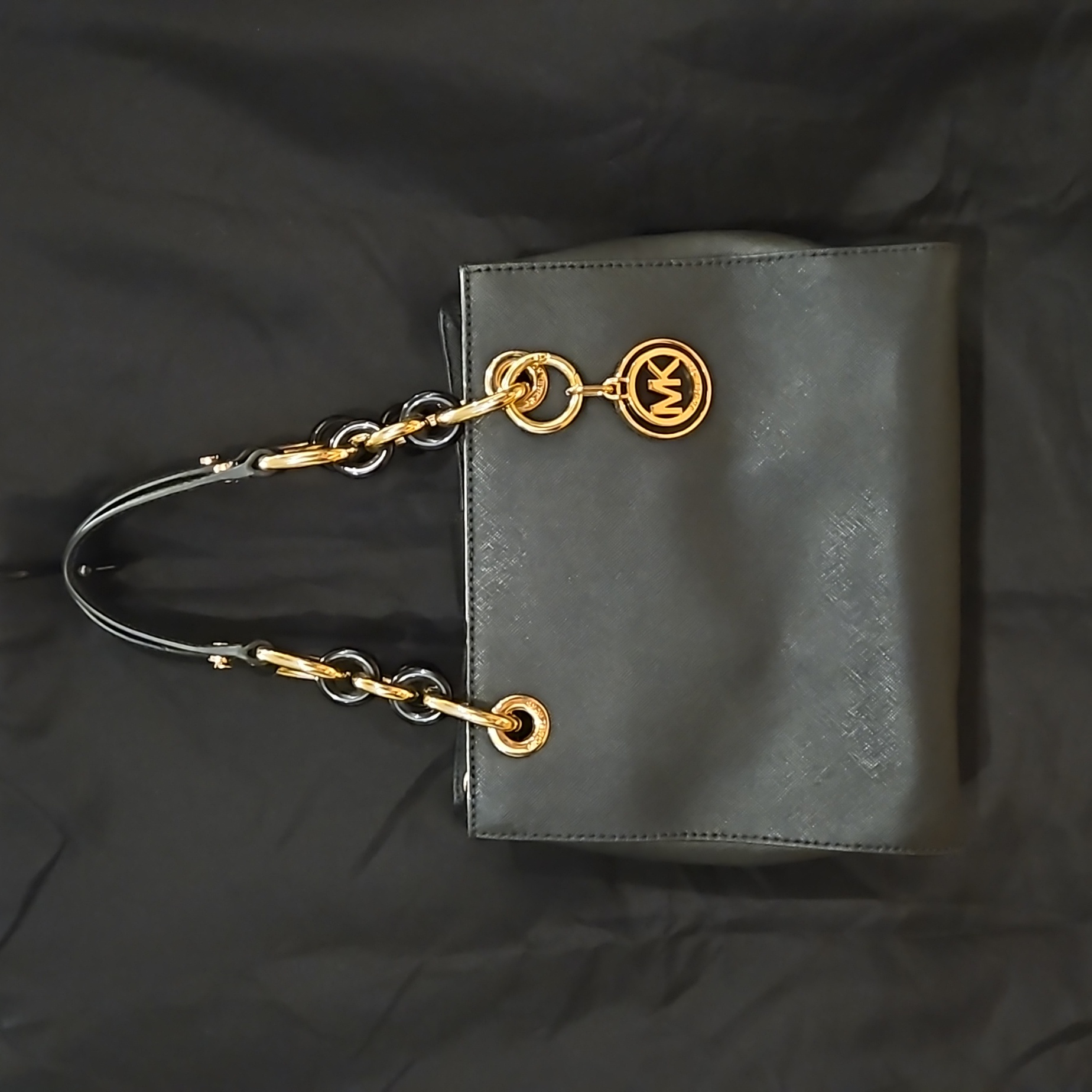 Michael Kors Bags | Black Michael Kors Handbag | Color: Black/Gold | Size: Os