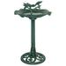 Alpine Swallows Verdi Green Finish Garden Birdbath