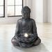 Meditating Buddha 24" High Bubbler Fountain with Light