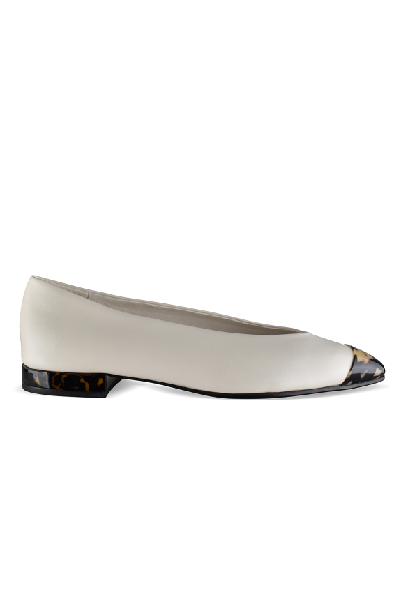 Loro Piana Rebecca Ballerinas Weiß US 39