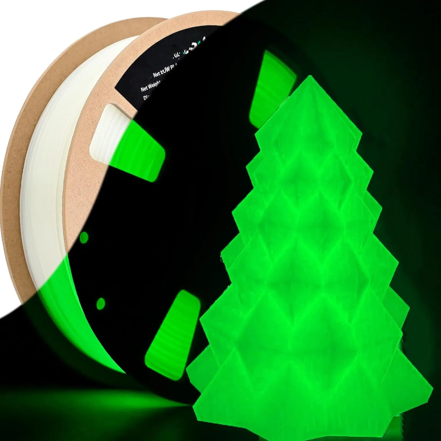 Filajoy3D 3D-Druckfilament PLA Leuchtend Weiß zu Grün 1,75mm Durchmesser 250g Spule Maßgenauigkeit +/- 0,03mm Image