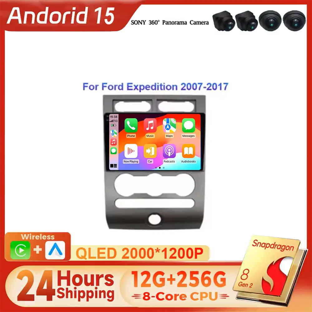 Android 15 Autoradio Multimedia-Player für Ford Expedition 3 2006-2017 mit Navigation Stereo GPS Carplay 5G WLAN Image