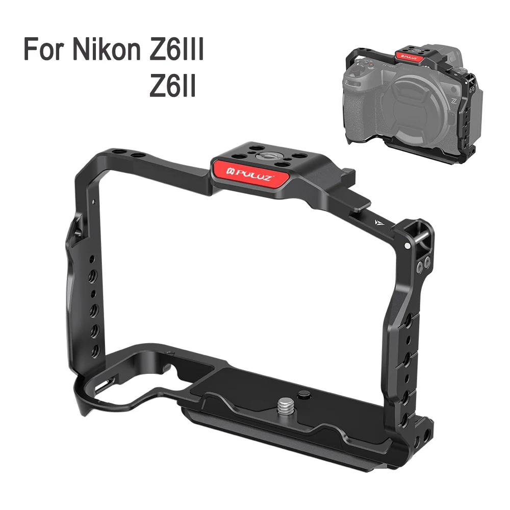 PULUZ Metall-Videokamerakäfig für Nikon Z6III, für Nikon Z6II Kamerastabilisator, erweiterte Gehäusehalterung Image
