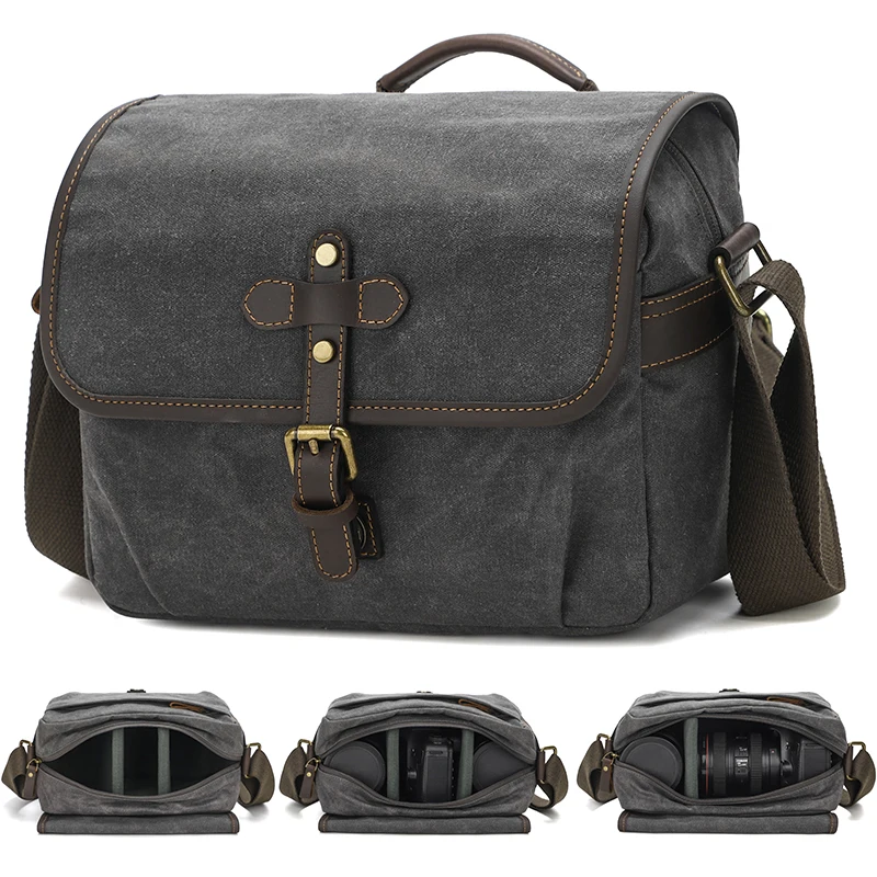 Schulter-Kameratasche für DSLR | Digitalkamera-Tasche | Fototasche | Lässige Objektivtasche | Fasst 1 Kamera + 1 Objektiv Image
