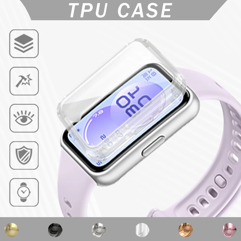 TPU-Hülle für Huawei Band 11 Pro, Displayschutzfolie, plattierte Schutzhülle für Huawei Band 11, Bumper-Shell, Uhrengehäuse, Zubehör Image