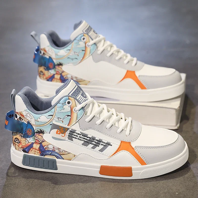 Männer Laufschuhe High Top Anime Schuhe Bequeme Casual Turnschuhe Männer Skateboard Große Größe Tenis Masculino Schuhe Männlich