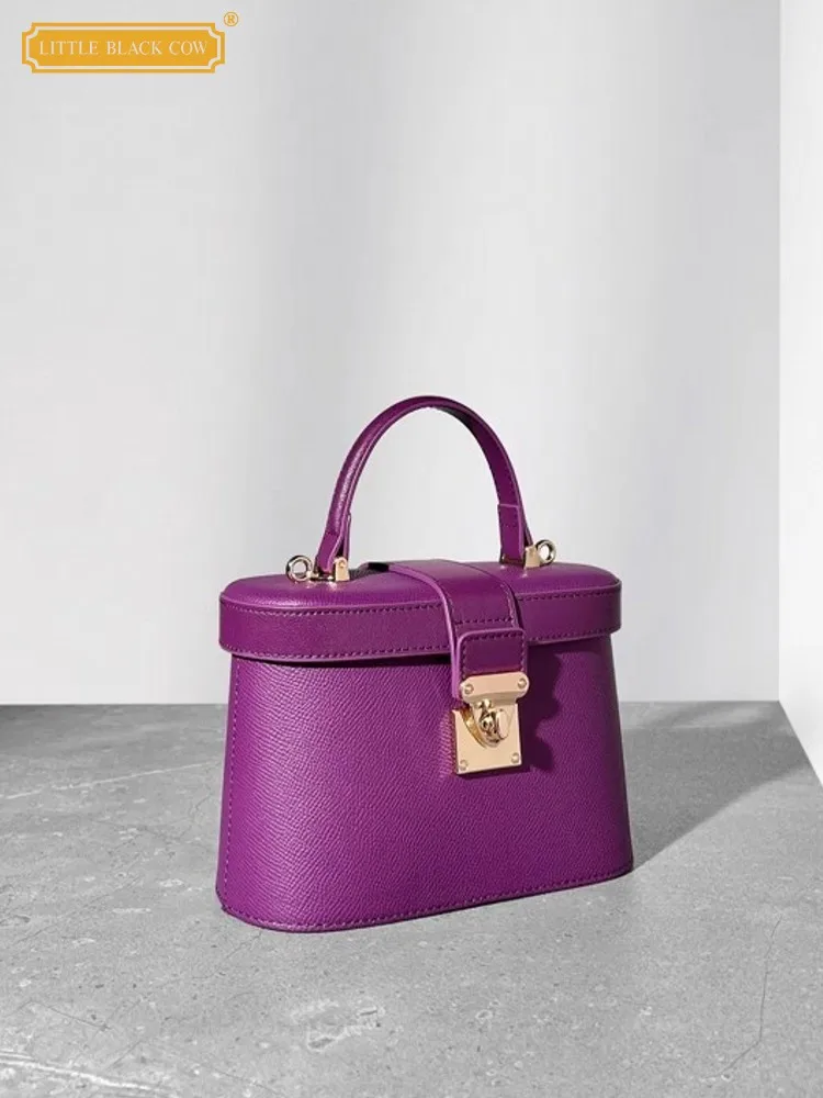 Damen Designer Büro Vintage Einfarbige Kuhspaltleder Casual Tote Handtasche Kleine Klapptasche Vielseitige Schulter-Umhängetasche