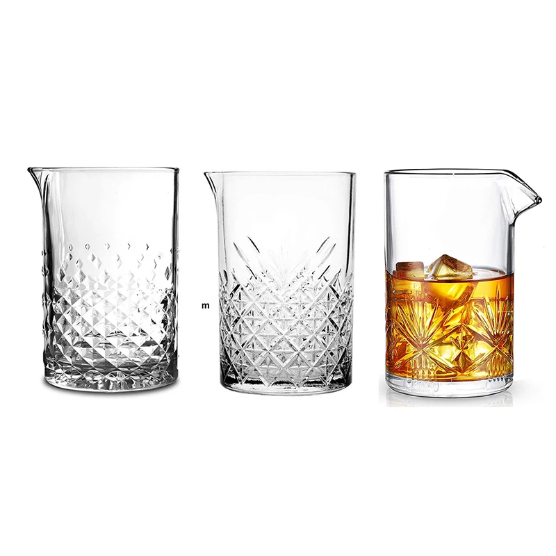 Cocktail-Mischglas, Barkeeper-Becher, Cocktail-Rührglas mit dickem, beschweren Boden, professionelles Bar-Becher-Mischglas Image