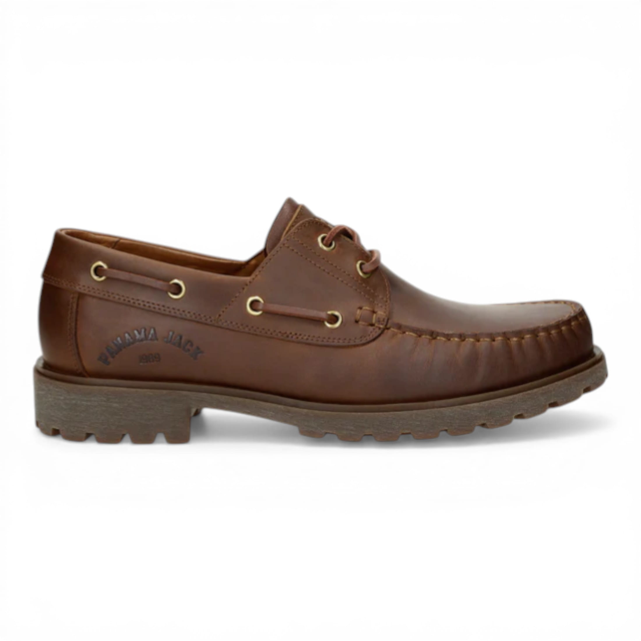 Panama Jack Herren wasserdichte Bark Braune Leder-Schnürstiefel – Boot C5