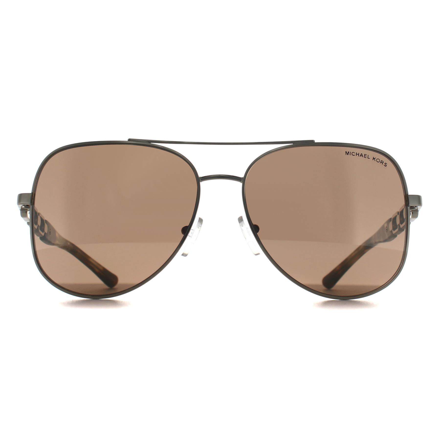Michael Kors MK1121 Chianti 10147P helles Gold braun Gold Spiegel Sonnenbrille