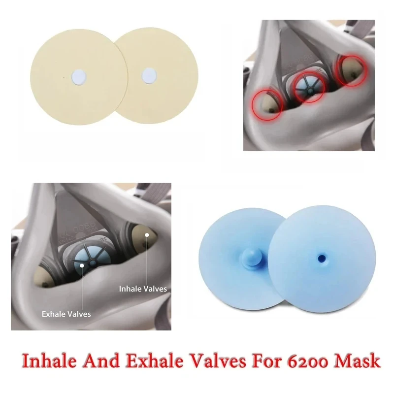 5-10 stücke austauschbare 6893 Inhalation ventile 6889 Ausatem ventile für 6200/7502/6800 Atemschutz gerät Kieselgel 6200 Masken zubehör ersetzen Image