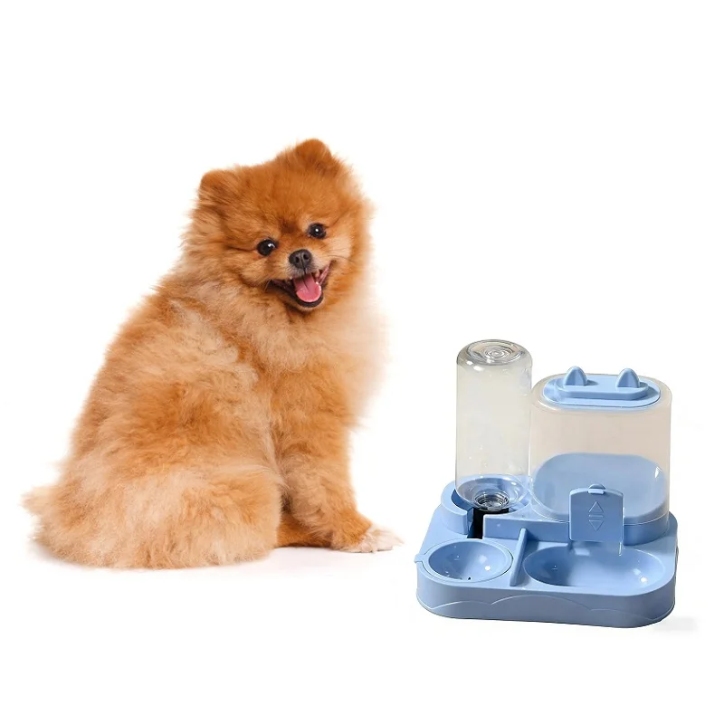 Automatischer Futter- und Wasserspender für Hunde und Katzen, integrierter Futterspender für kleine und mittelgroße Haustiere, niedlicher Wasserspender