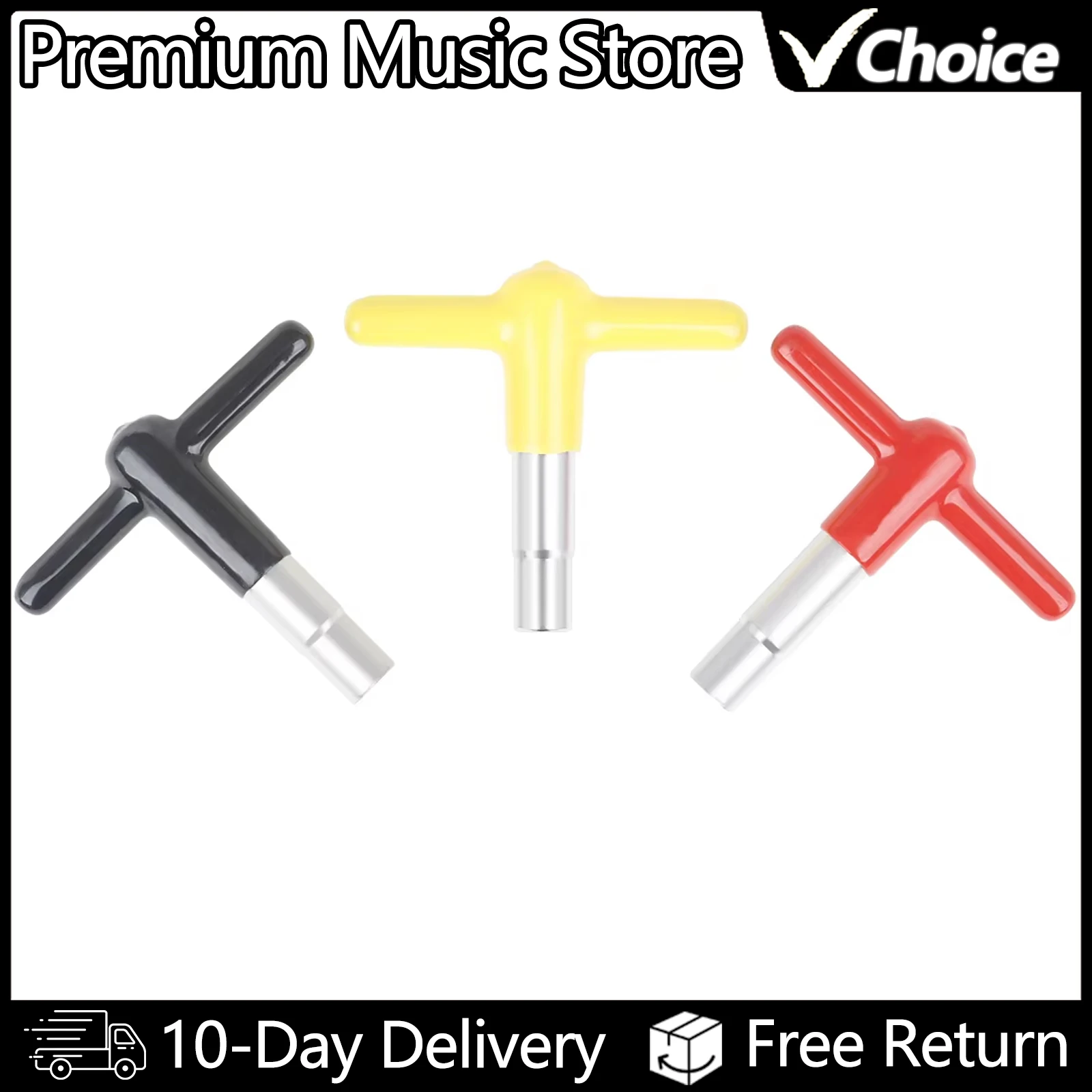 Trommel Tuning Schlüssel Einstellung T-Schlüssel Zink-legierung Mit Silikon Schutzhülle Percussion Musical Instrument Zubehör Werkzeuge Image