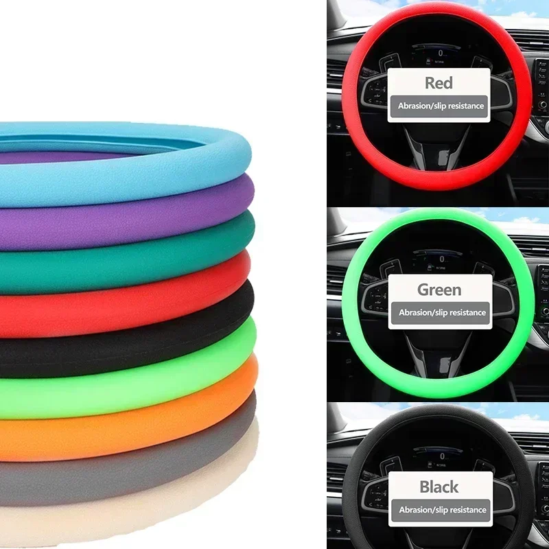 Universelle Elastische Handschuhabdeckung Texturiert Weich Vielseitig Dekorativ Bunt Auto Silikon Lenkradbezug Für Alle Jahreszeiten Image