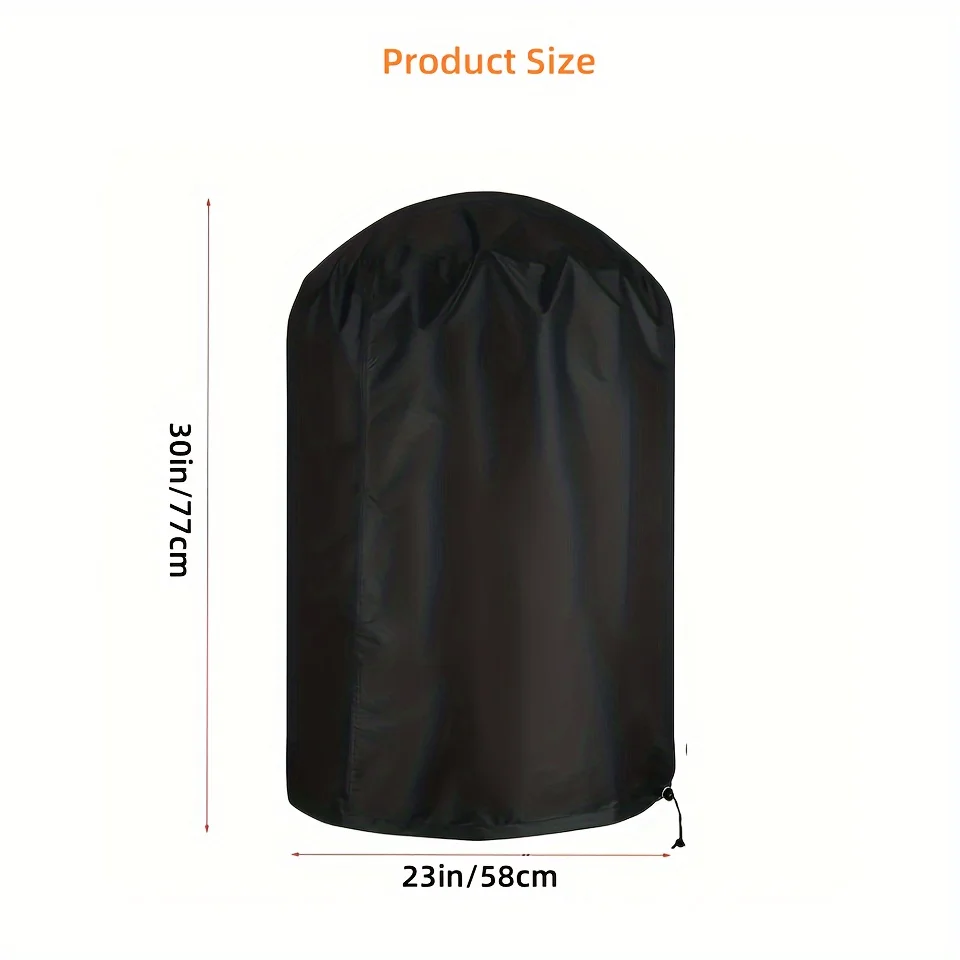 Schwarze Grillabdeckung, robuste Grillabdeckung für den Außenbereich, Küchenbedarf, Küchendekoration, Grilldekoration, 77 x 58 cm Image