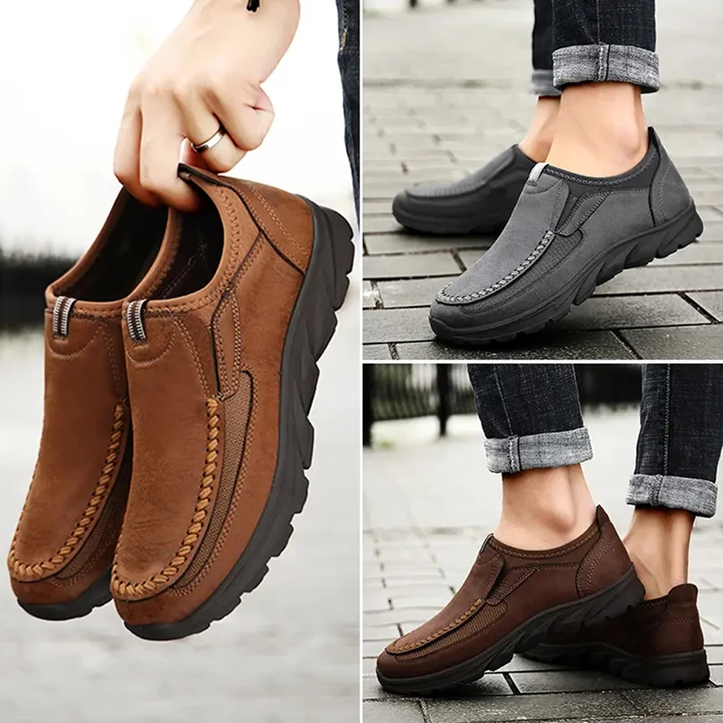 2026 Modemarken Herren Freizeitschuhe Herren Loafer Mokassins Atmungsaktive Slip-on Retro Fahrschuhe Herren Sneakers Übergrößen 39-48