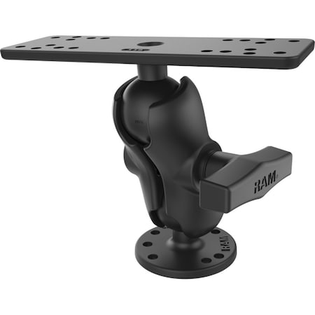 RAM MOUNTS RAM-111U-B Ram 1.5" Ball Mount w/Short Double Socket Arms
