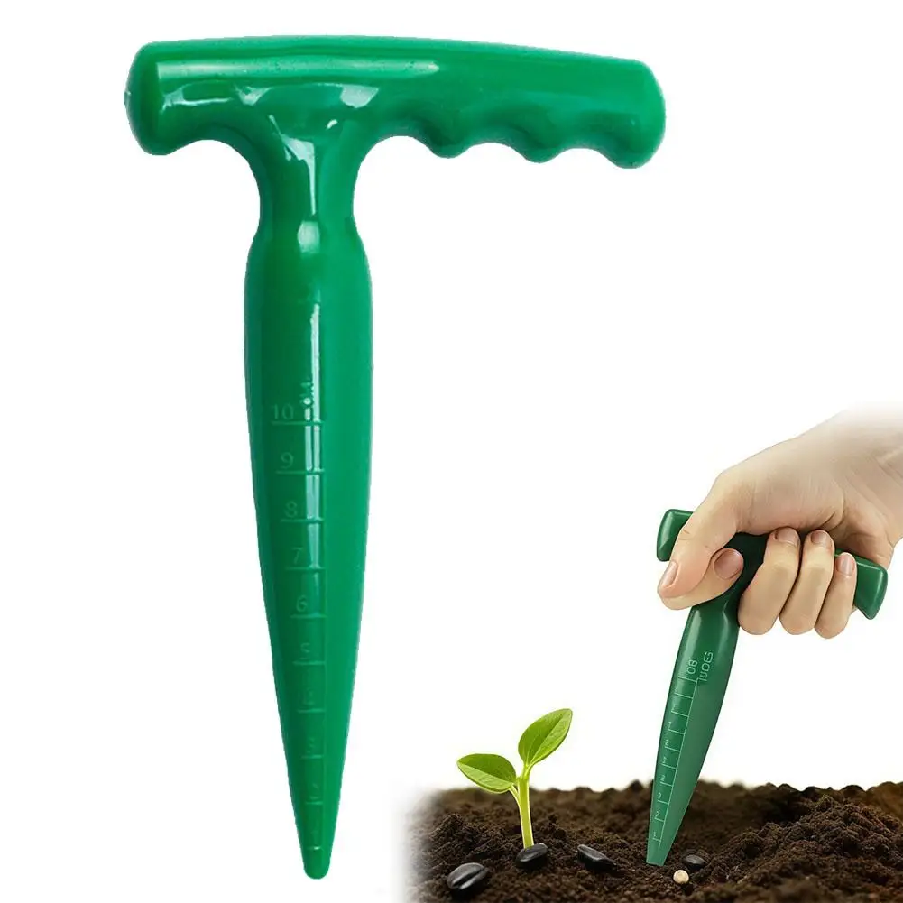 1 Stück Handlicher Gartenlochstanzer mit klarer Skala, leichtes Pflanzwerkzeug, Sämaspender zum Graben von Löchern Image