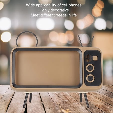 PYYNA-Mobile Phone Holder TV Phone Holder Phone Screen Bracket Retro Mobile Phone Screen Stand Decorative Desktop Mobile Phone Stand for Most Cell Phone Sizes (Coffee Color)