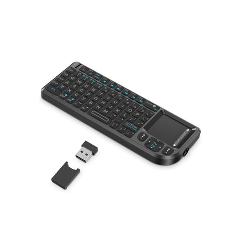 JGJJUGN Classic Wireless Mini Keyboard with Integrated Touchpad Compact Wireless Keyboard and Mouse Combo Rechargeable Keyboard with USB Receiver Ideal for Home and Office Use