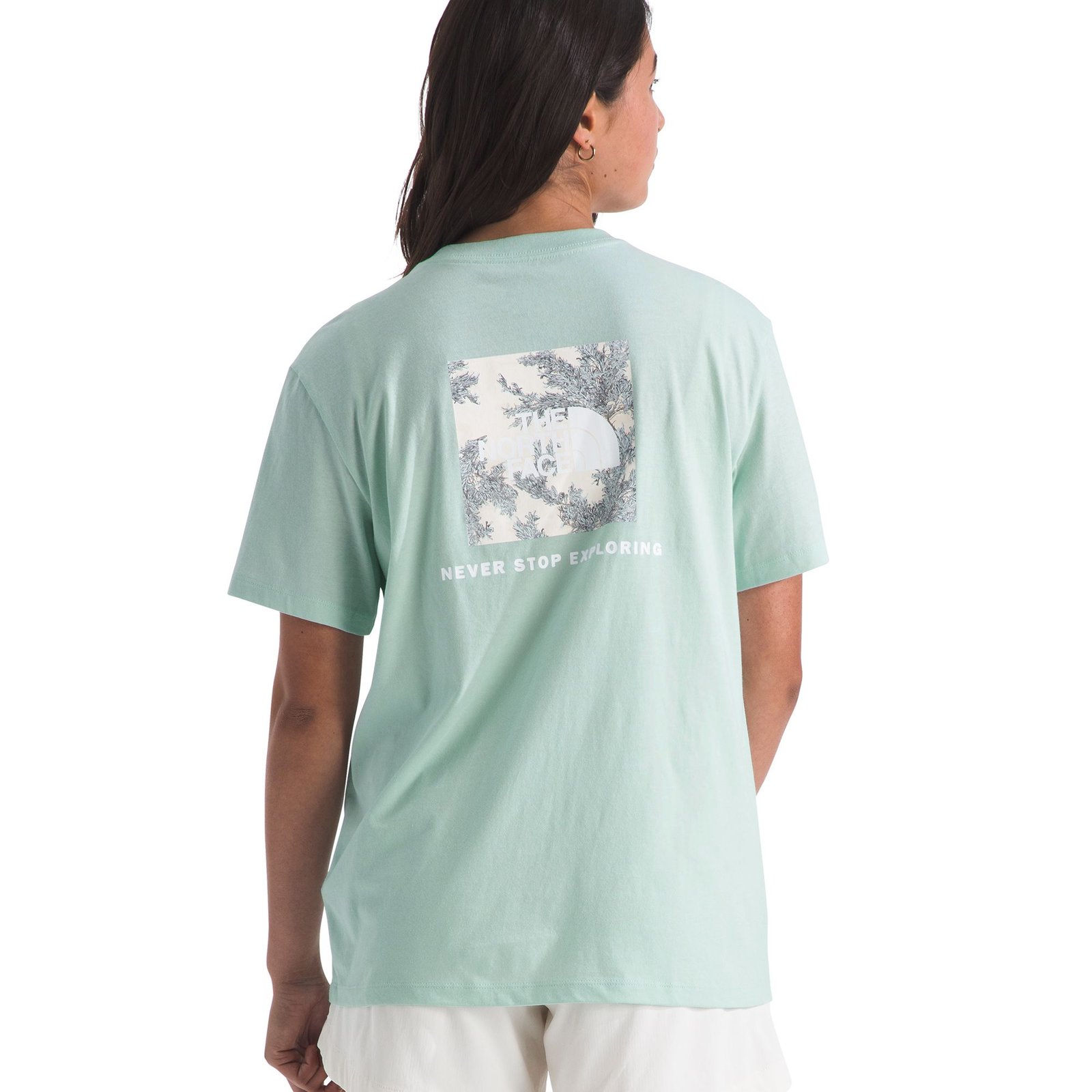 The North Face Women's Midnight Mirage Relaxed Short Sleeve Tee (Size S) Opal Frost/Opal Frost, Cotton