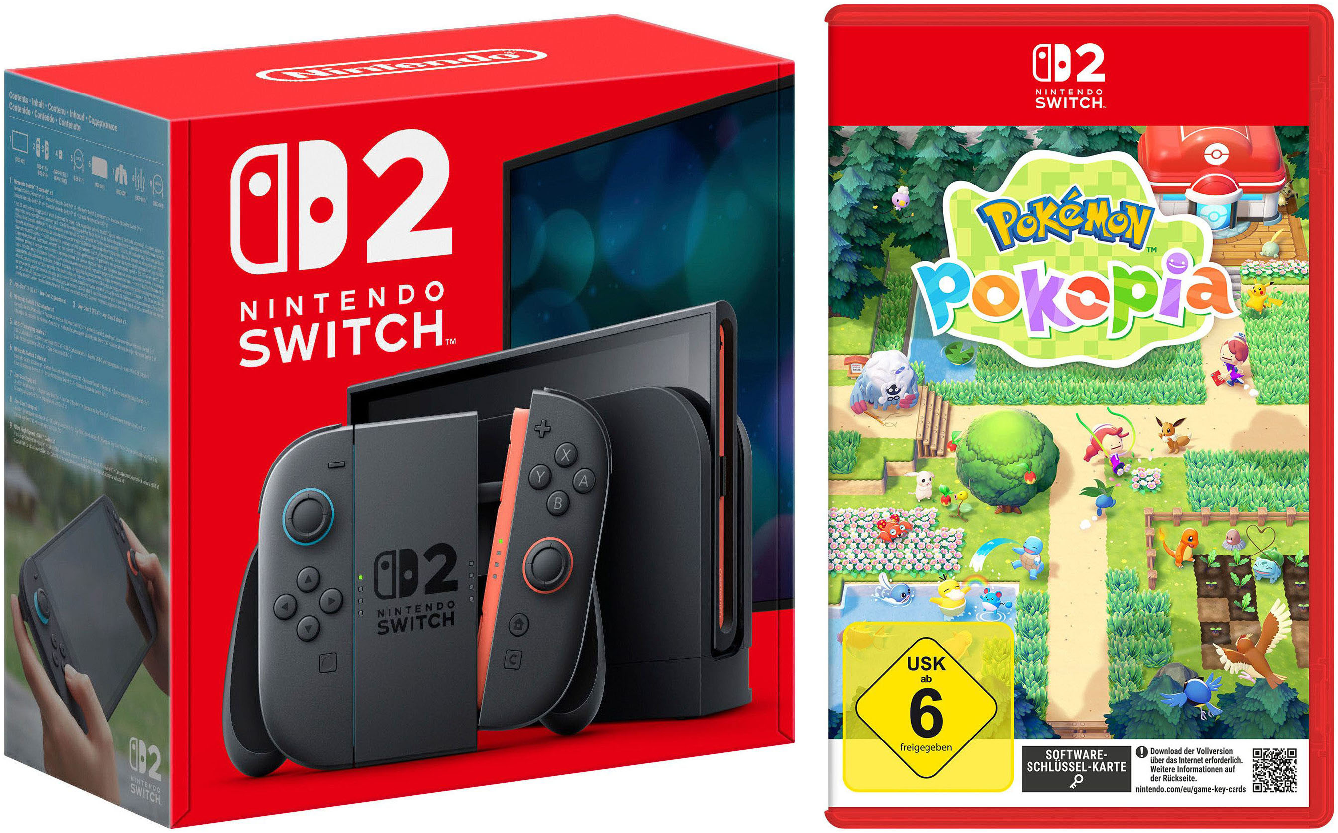 NINTENDO SWITCH 2 Konsolen-Set "Switch 2 + Pokémon Pokopia", schwarz, B:27,2cm H:16,6cm T:1,39cm, Spielekonsolen, Topseller