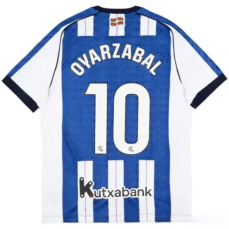 Maillot domicile Real Sociedad 2026 Oyarzabal Version Fan Enfant Respirant Décontracté Sport T-shirt Famille Enfants Hauts Y2K