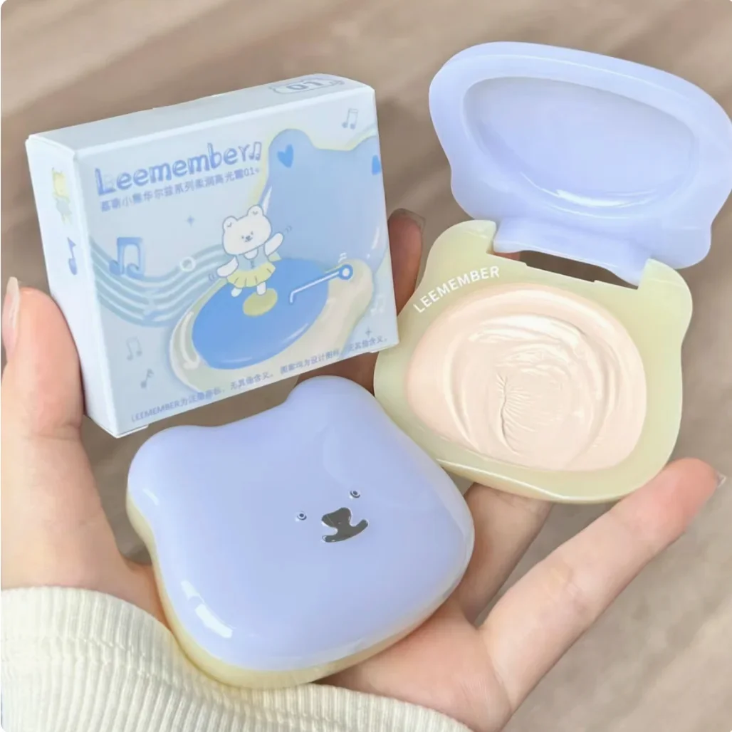 LEEMEMBER Bär Wasser Licht Erhellen Rouge Mehrzweck Bronzer Highlighter Contouring Rouge Creme Textur Make-Up Kosmetik