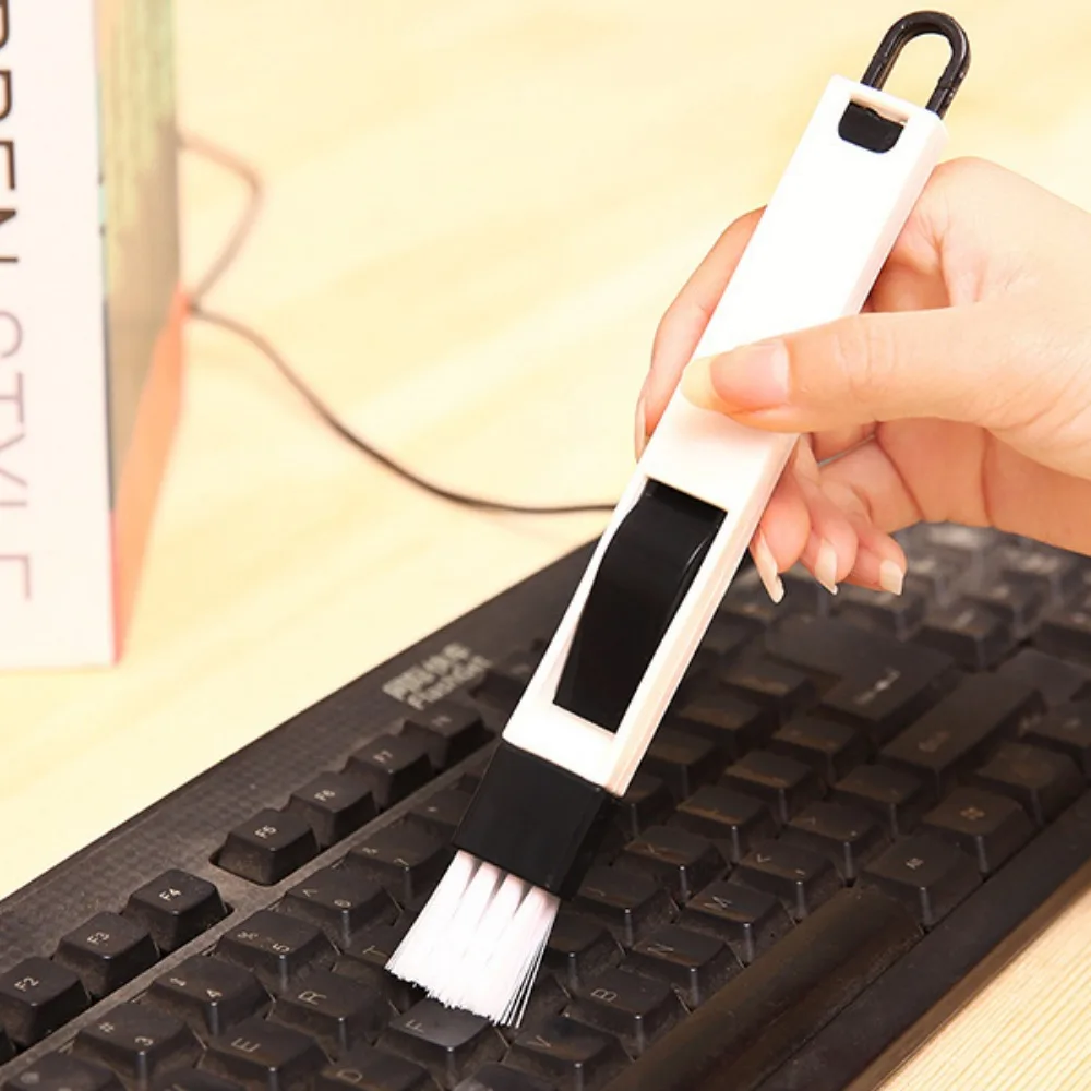 Fenster-Schlitzbürste, Computer-Tastaturbürste mit Kehrschaufel, Spaltenbürste, Klimaanlagen-Schlitzreinigungsbürste, Reinigungswerkzeugbürste Image