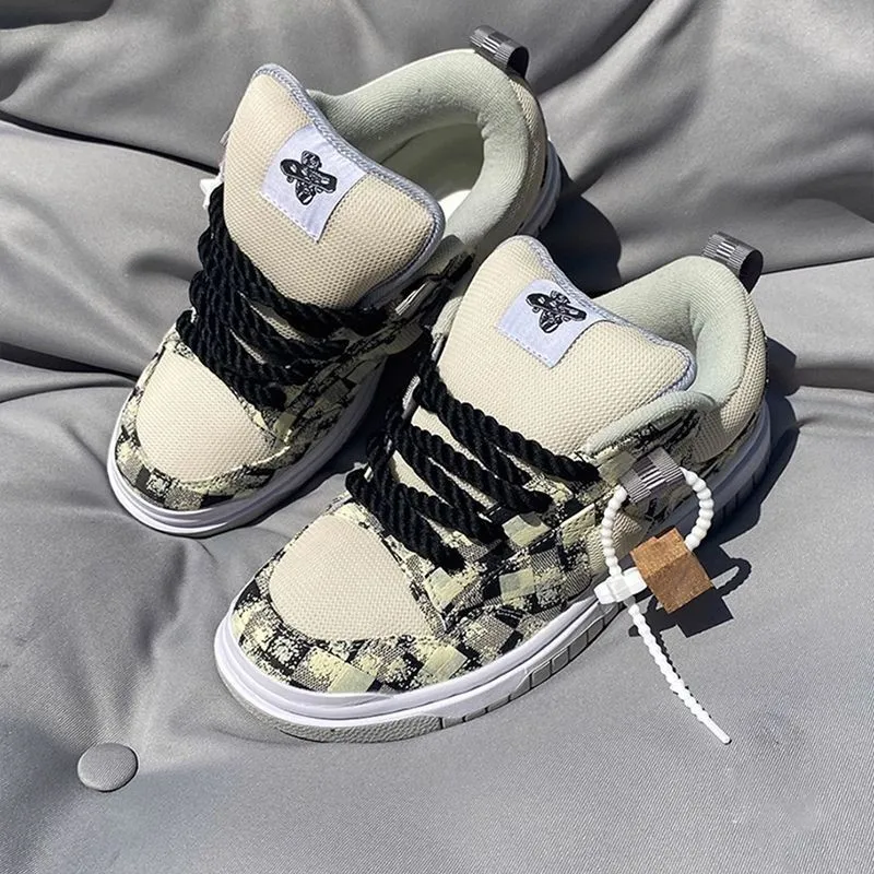 Low-Top Casual Bread Oes Ex Atmungsaktive, bequeme Allround-Sneaker mit flachem Absatz aus Kunstleder und Stoff für Paare Image