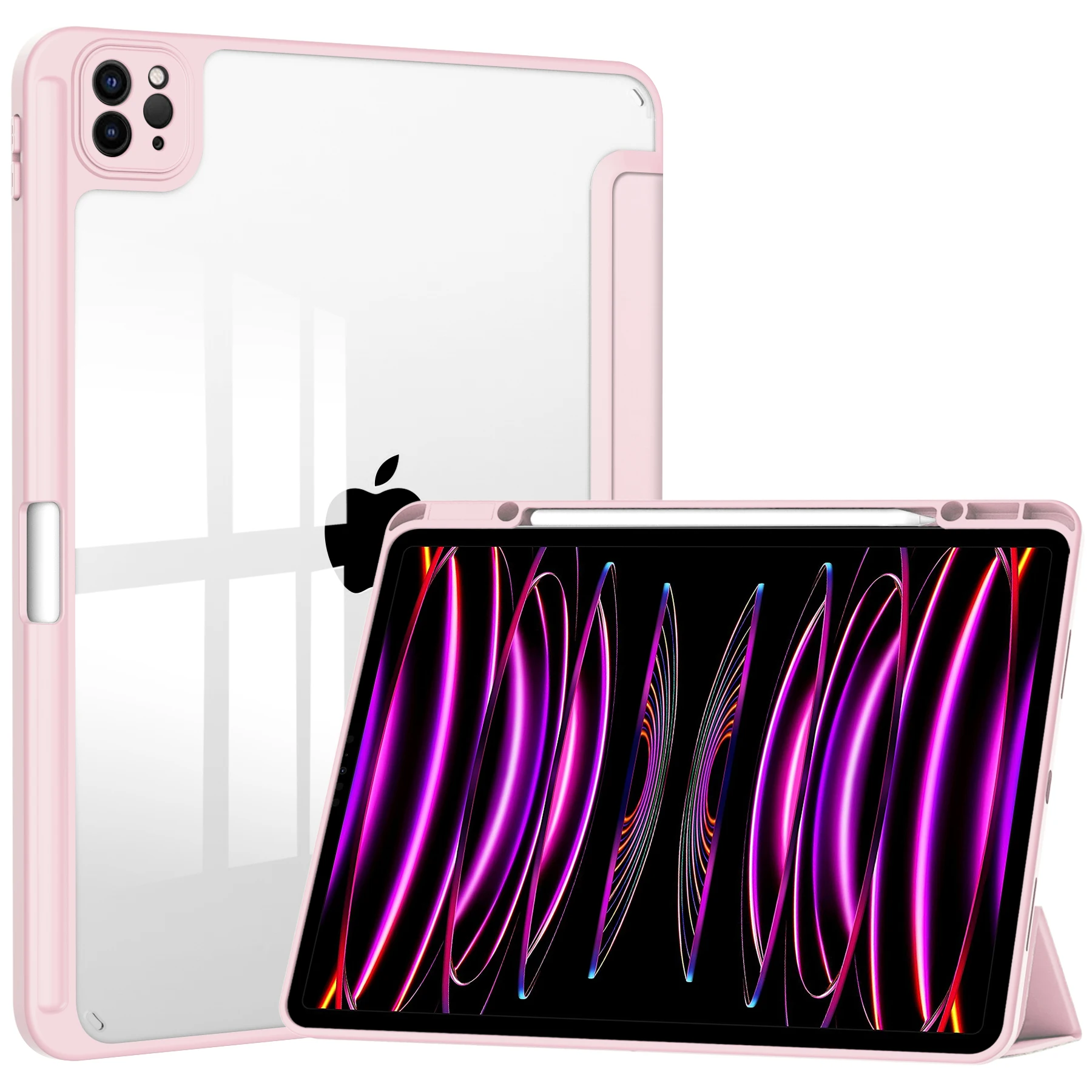 Hohe Luxus-Rückschale für iPad Pro 12,9 Zoll 6./5./4./3. Generation 2022/2021/2020/2018 mit Stifthalter-Abdeckung Image