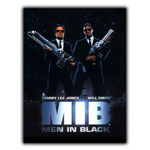 Men in Black Will Smith METALLSCHILD WANDPLAKAT Film-Filmplakat-Druck aus Aluminium Image