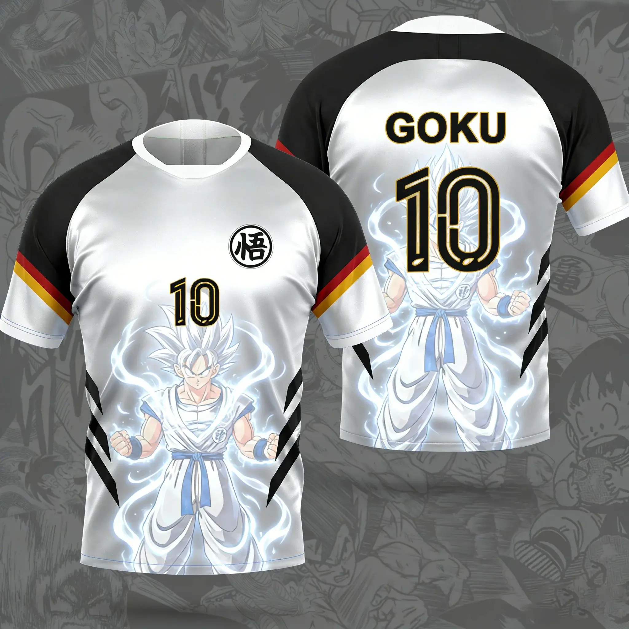 Sommer 2026 Dragon Ball Wukong "Free Ultimate Yigong No. 10-Zoll-T-Shirt mit Fußball-Motiv, 3D-Druck, atmungsaktiv, für Erwachsene, Eltern-Kind-Oberteil Image